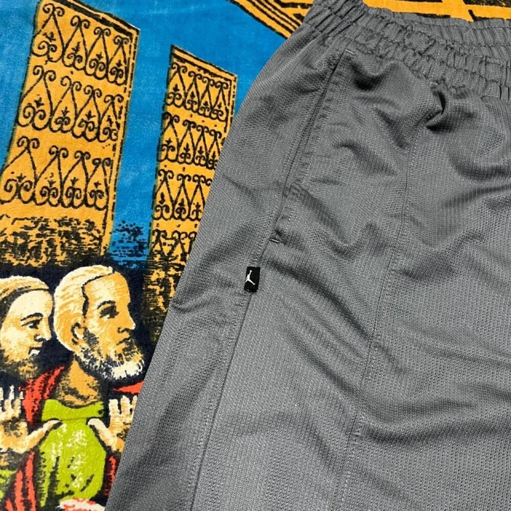 Jordan Men's Grey and Black Shorts